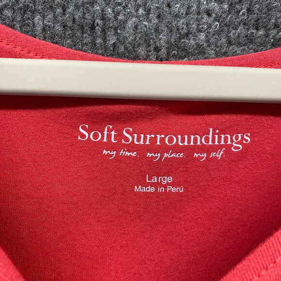 Soft Surroundings Blouse Top Womens L Tunic V-Neck Layered Hippie Lagenlook - Picture 4 of 7